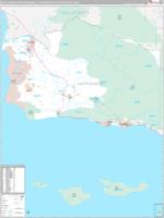 Santa Maria Santa Barbara Metro Area Wall Map